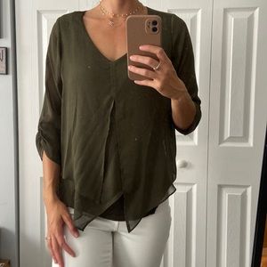 Olive Green Blouse